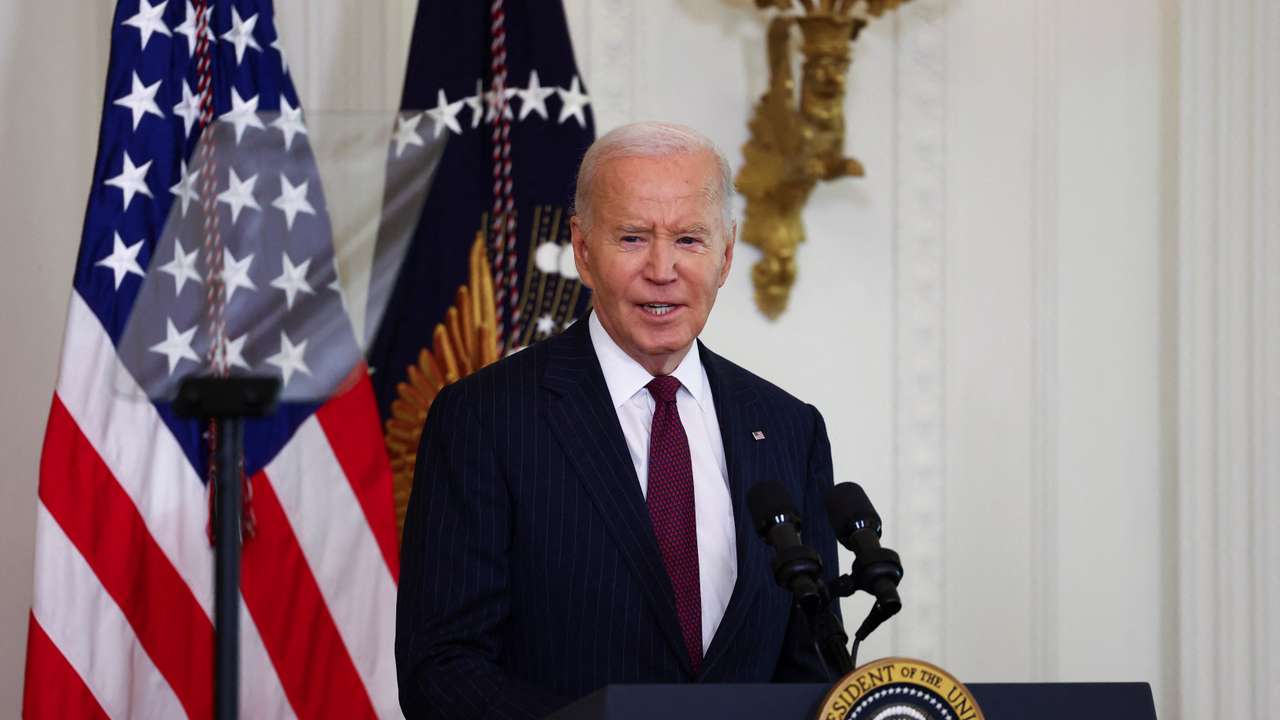 U.S. President Joe Biden meets with President-elect Donald Trump at the White House in Washington