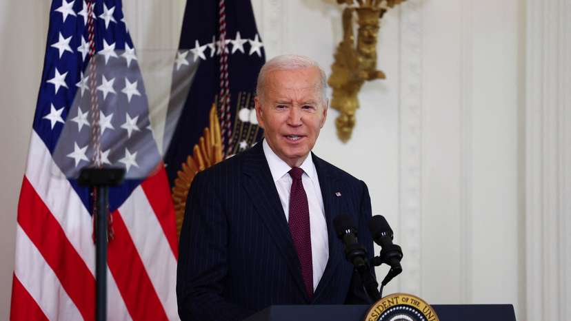 U.S. President Joe Biden meets with President-elect Donald Trump at the White House in Washington