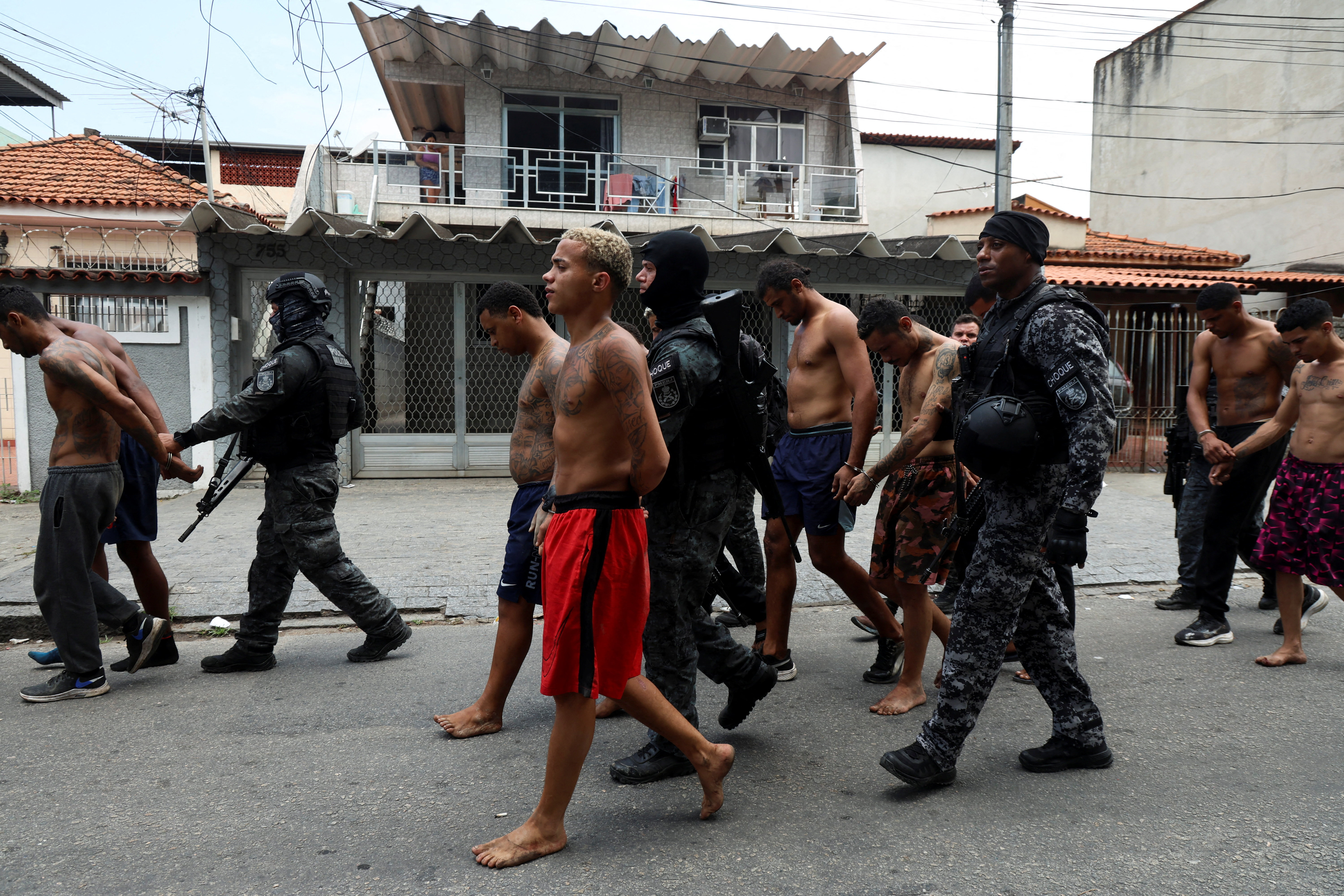 Police operation against drug trafficking at the favela do Penha in Rio de Janeiro