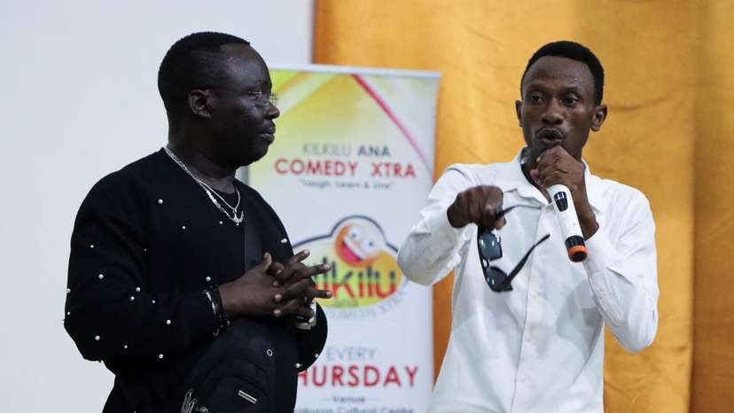 South Sudanese comedians find laughs in painful past, at the Nyakuron Cultural Centre in Juba