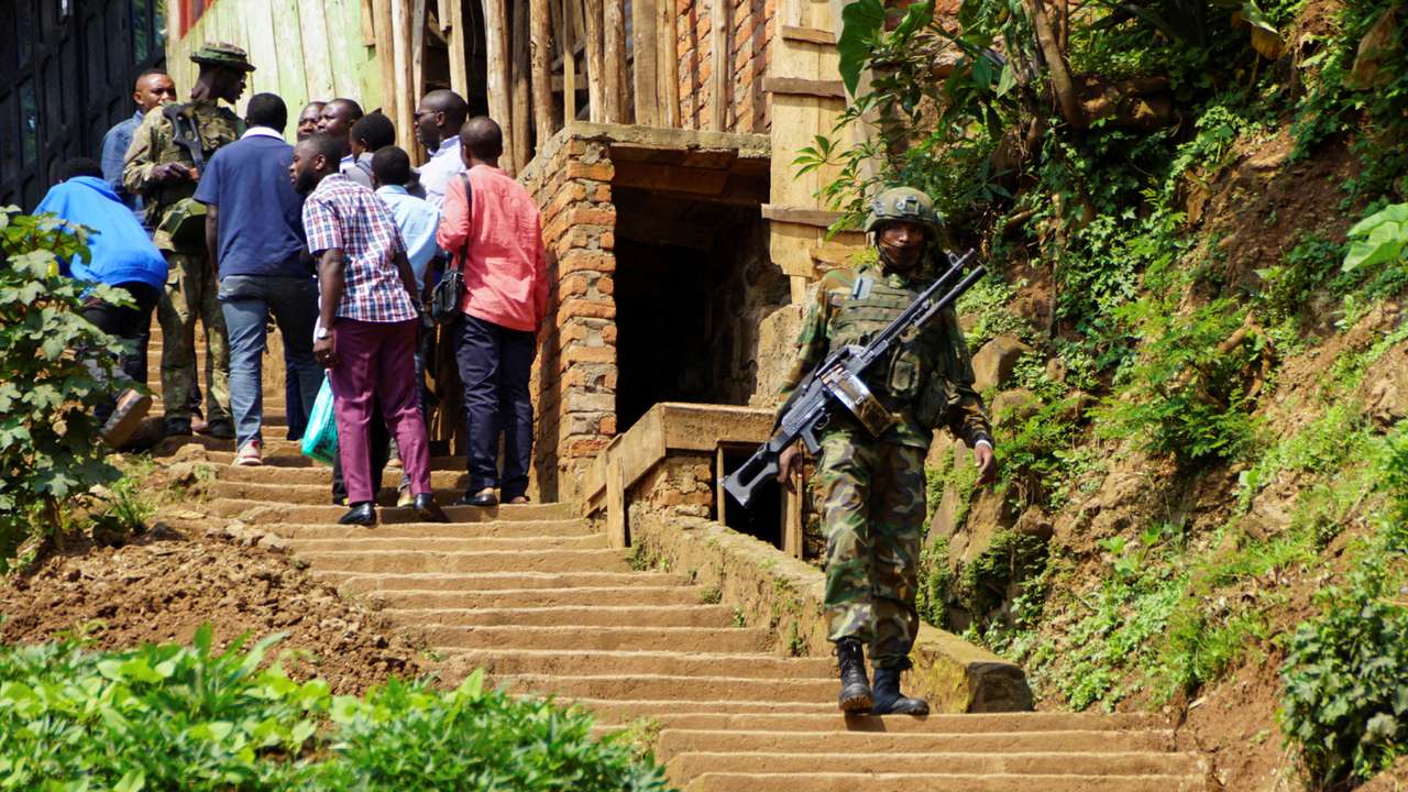 Crowds flee reported gunfire at Congo rebel leader rally in Bukavu
