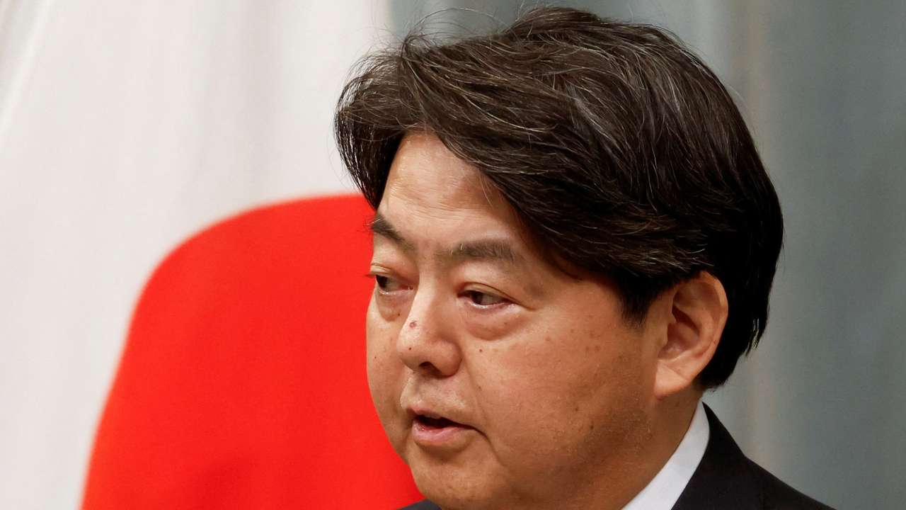 Japan's Chief Cabinet Secretary Yoshimasa Hayashi attends a press conference in Tokyo