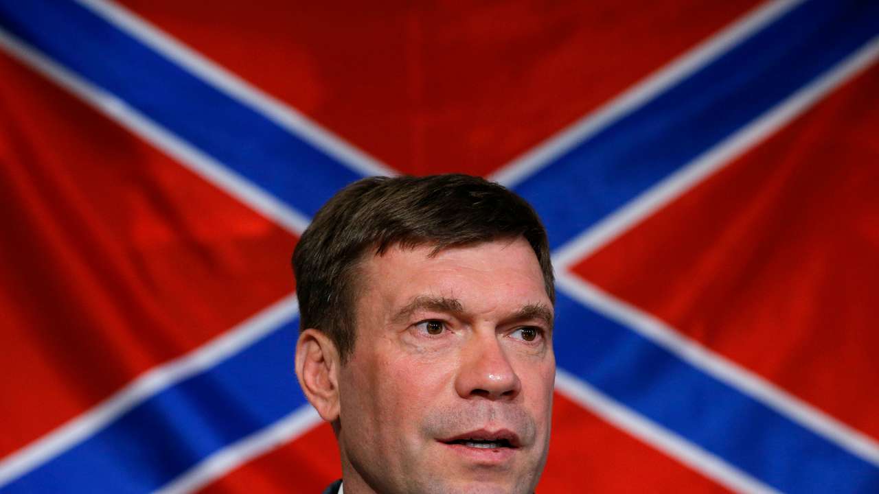 FILE PHOTO: Oleg Tsaryov, a Ukrainian politician supporting the self-proclaimed Donetsk People's Republic, attends a news conference in Donetsk