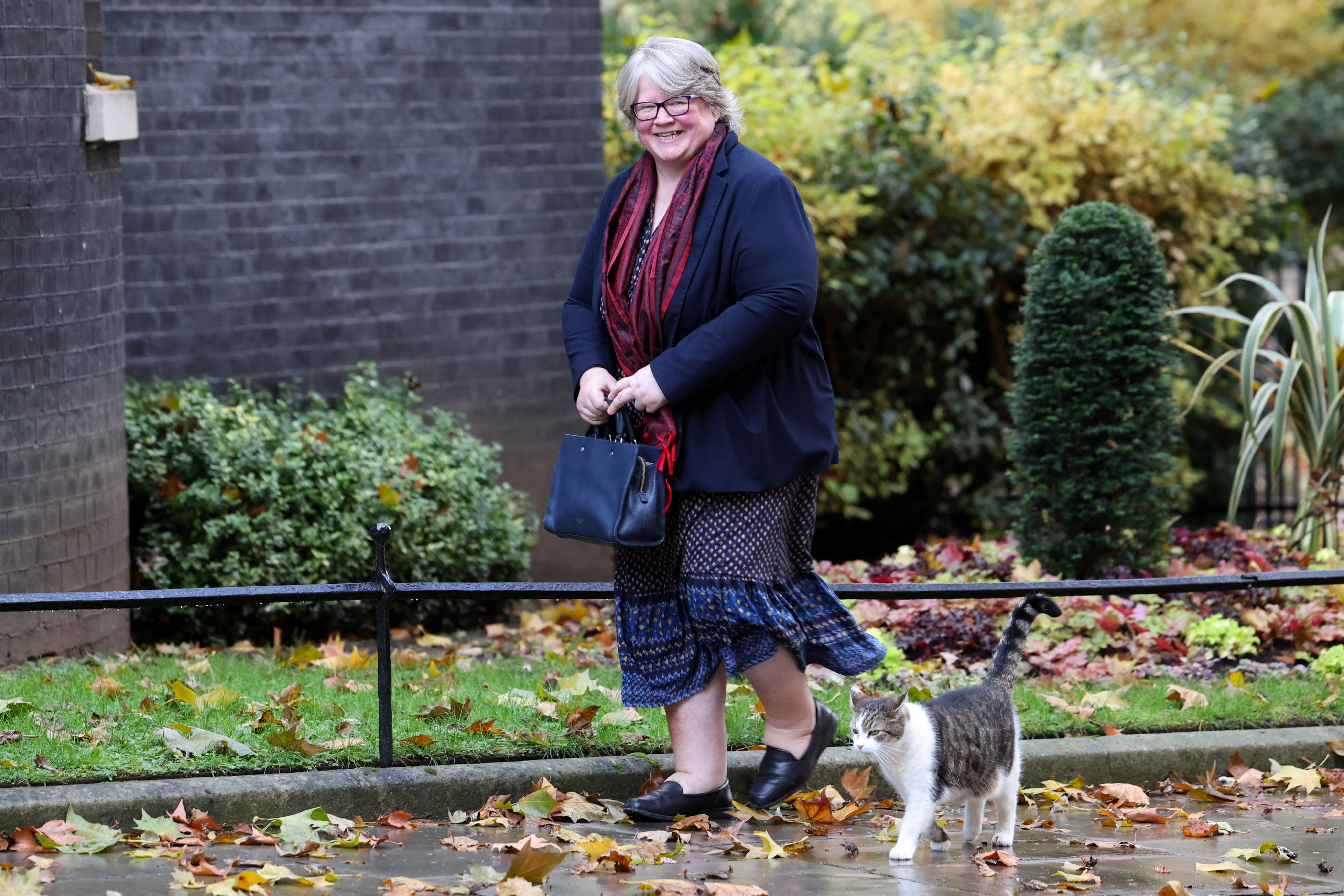 Britain's Environment Secretary Therese Coffey outside 10 Downing Street in London