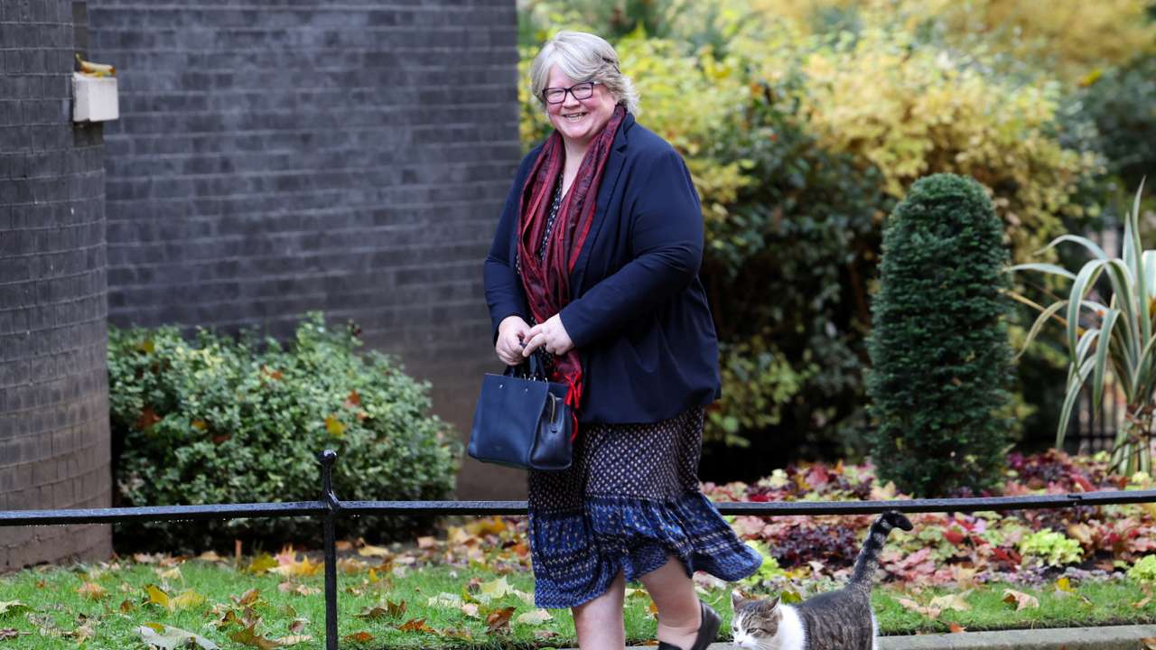 Britain's Environment Secretary Therese Coffey outside 10 Downing Street in London
