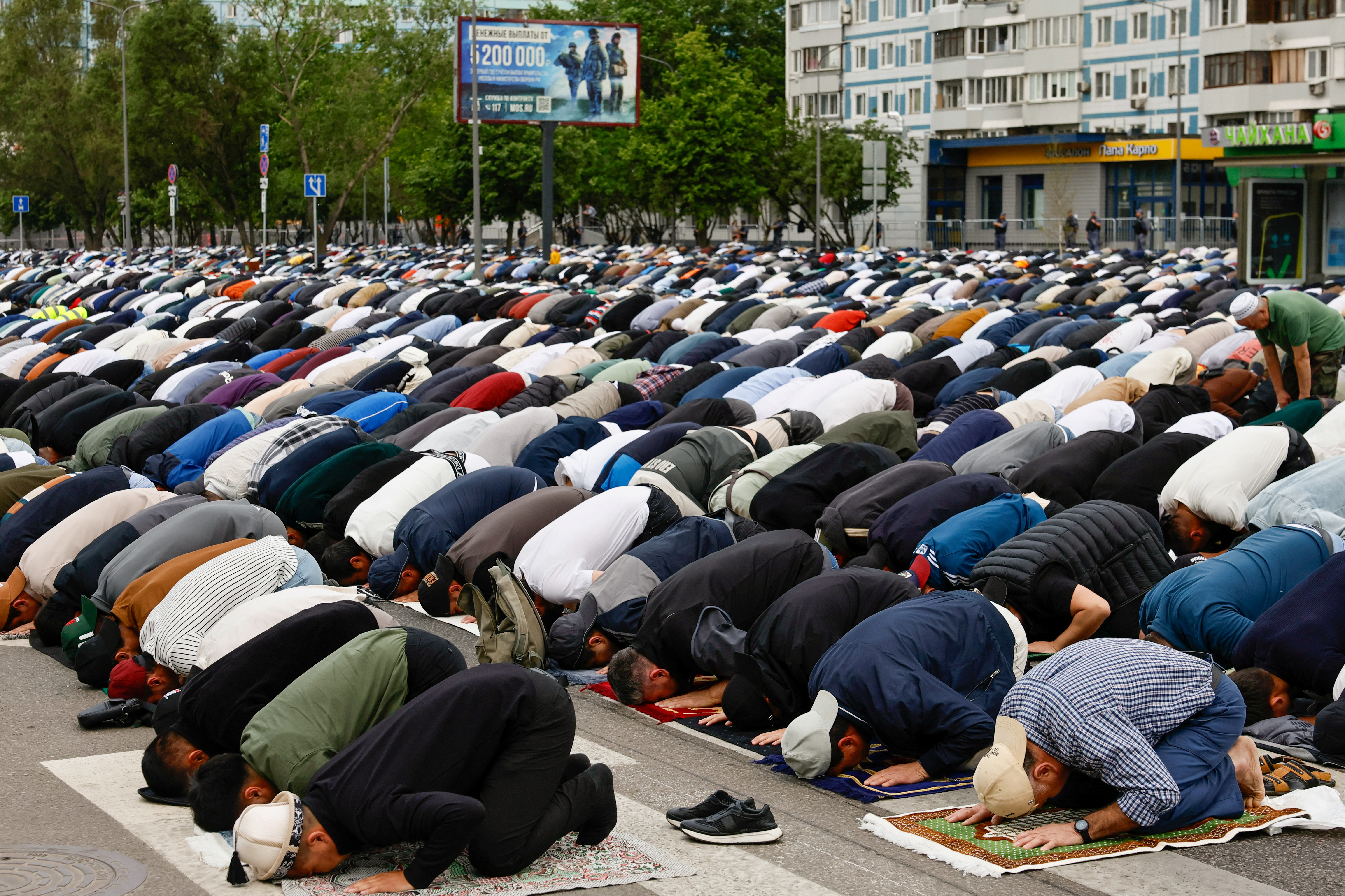 Muslims celebrate Eid al-Adha in Moscow