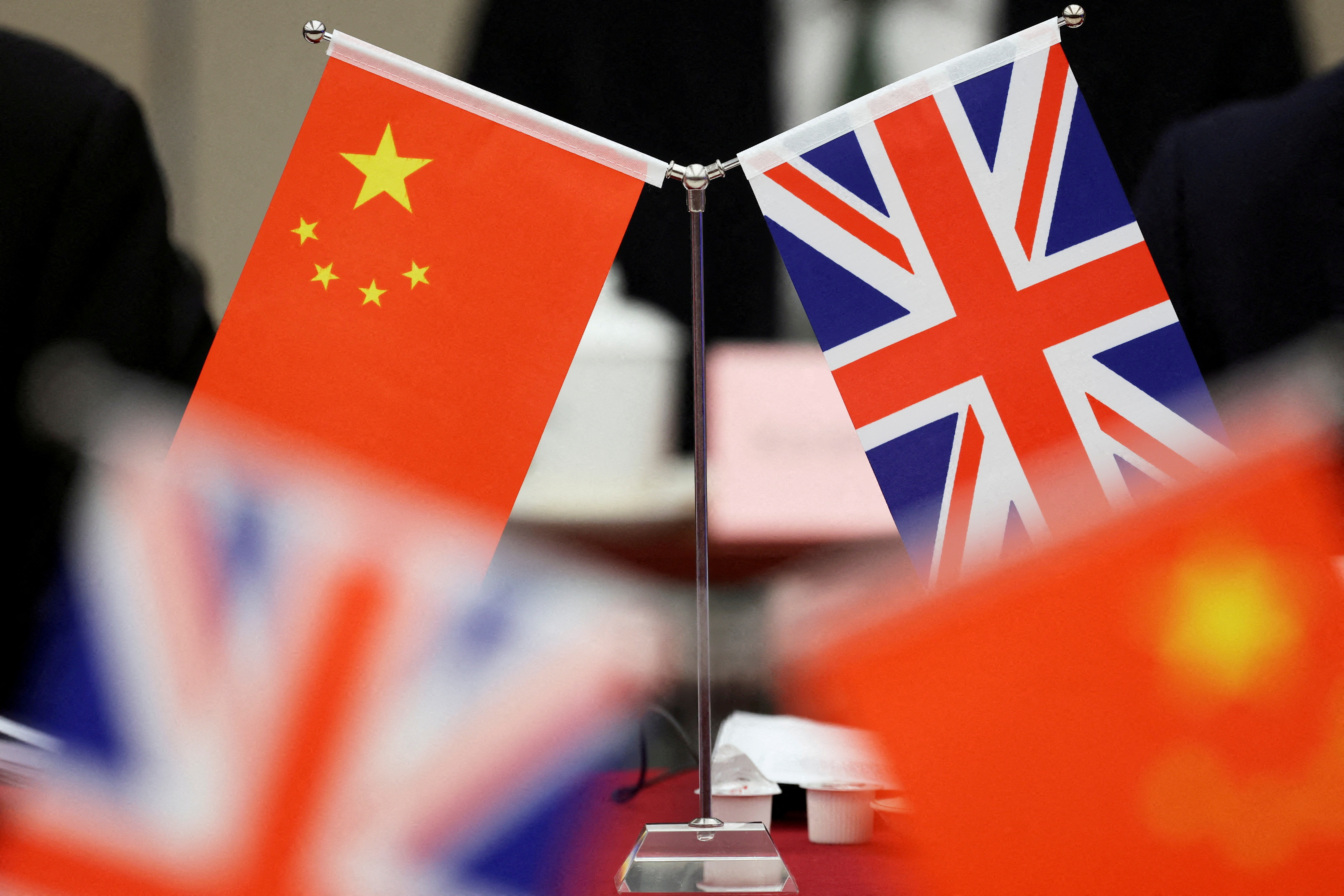 ukFILE PHOTO: Flags of China and the Union Jack