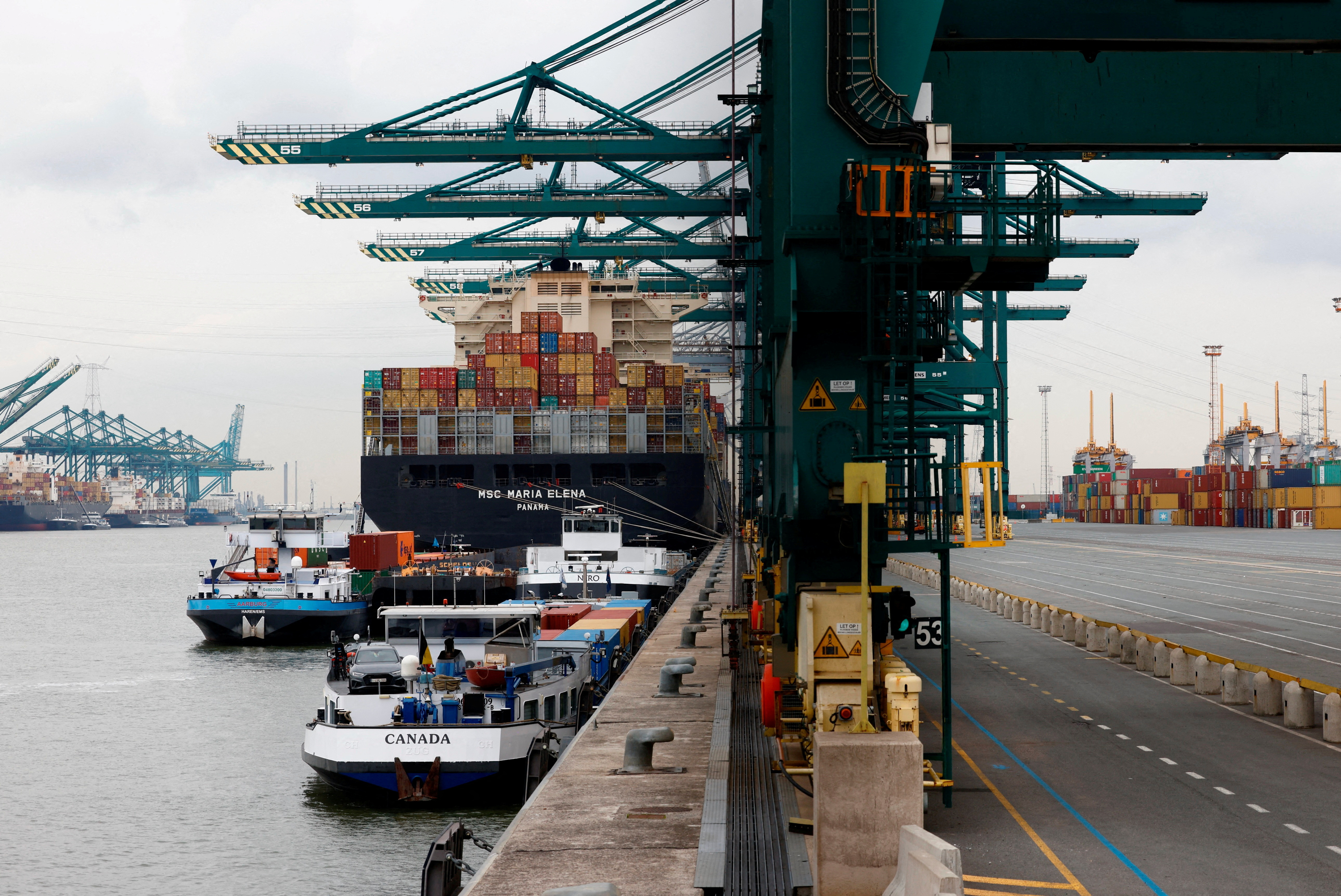 FILE PHOTO: Activity at the port of Antwerp