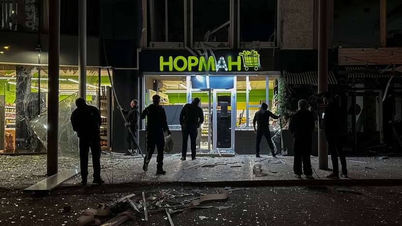 Aftermath of a Russian drone attack in Kharkiv