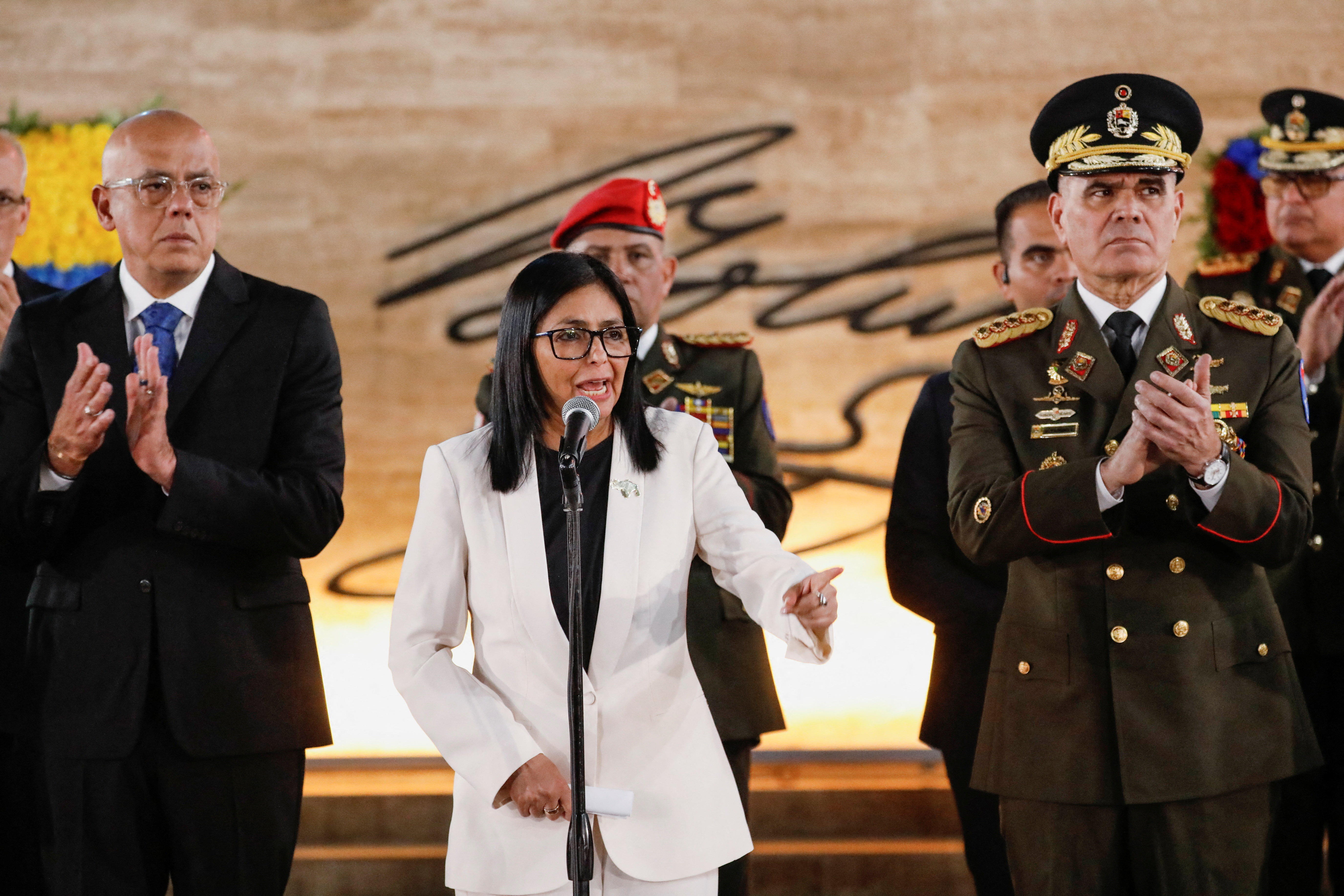Ceremony, honouring Venezuelan and Cuban military and security personnel who died during a U.S. operation to capture Venezuela’s President Maduro and his wife, in Caracas
