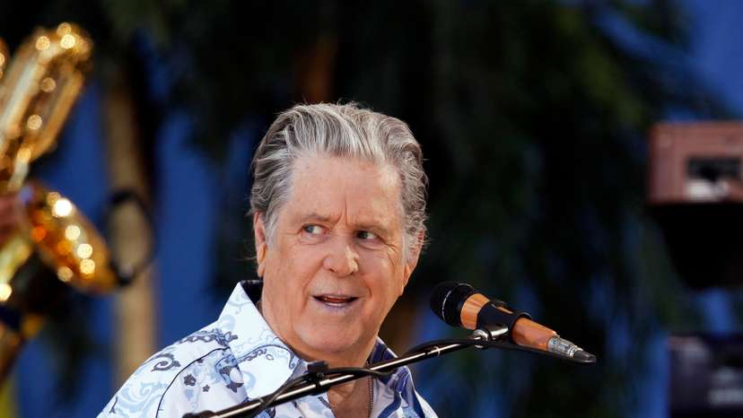 Brian Wilson performs with the Beach Boys on ABC's Good Morning America in New York's Central Park