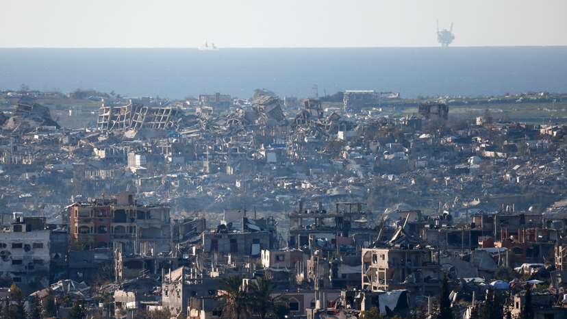 Destroyed buildings in North Gaza