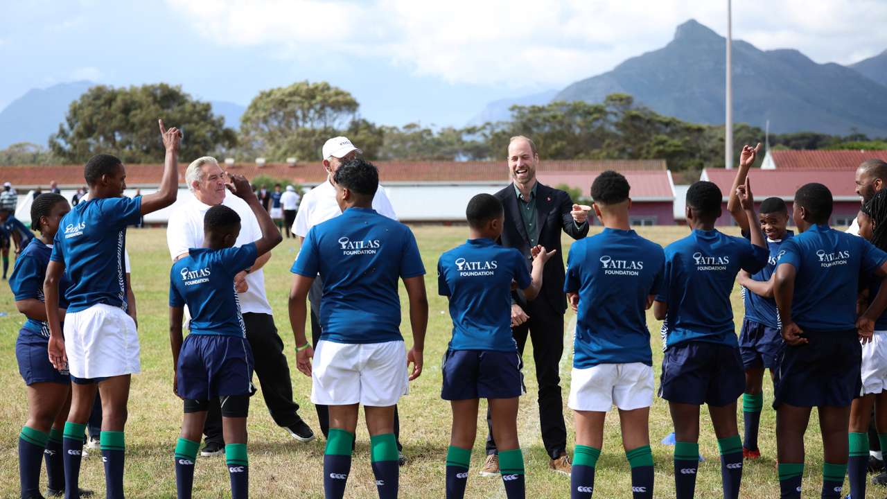 Britain's Prince William visits Ocean View Secondary School, in Cape Town visits