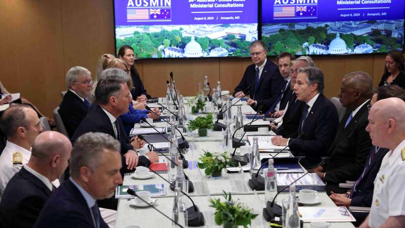 U.S. Secretary of State Blinken and Secretary of Defense Austin host their Australian counterparts, in Annapolis