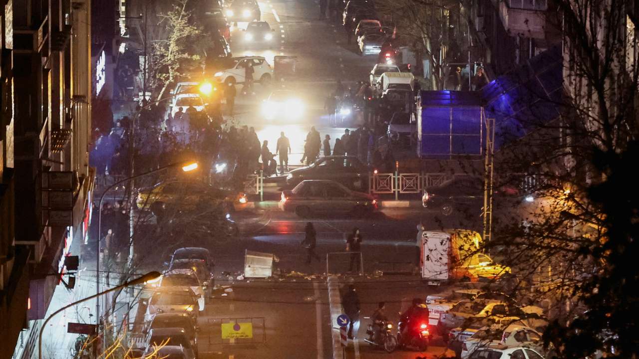 Protest over the collapse of the currency's value, in Tehran