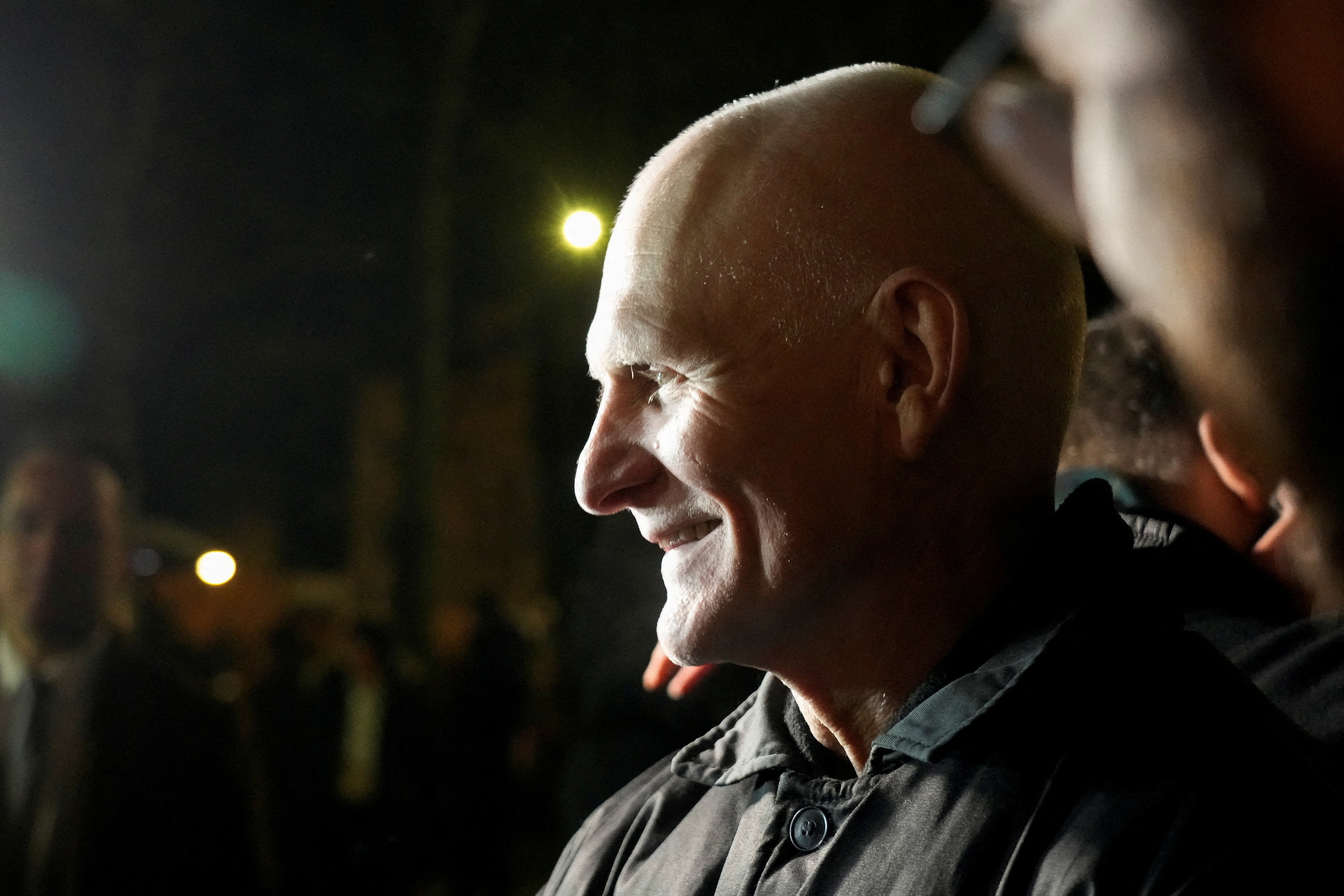 Prisoners released from Belarus arrive at the U.S. embassy in Vilnius