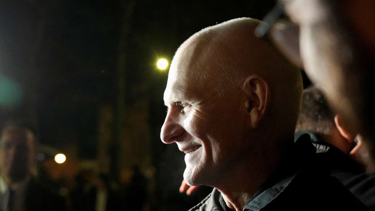 Prisoners released from Belarus arrive at the U.S. embassy in Vilnius