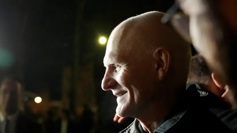 Prisoners released from Belarus arrive at the U.S. embassy in Vilnius