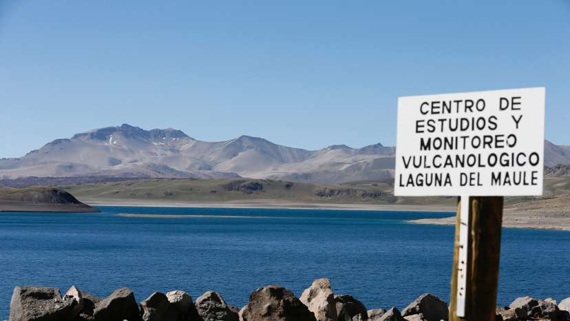 The Laguna del Maule (Lagoon of Maule) is seen in the VII region of Talca, south of Santiago