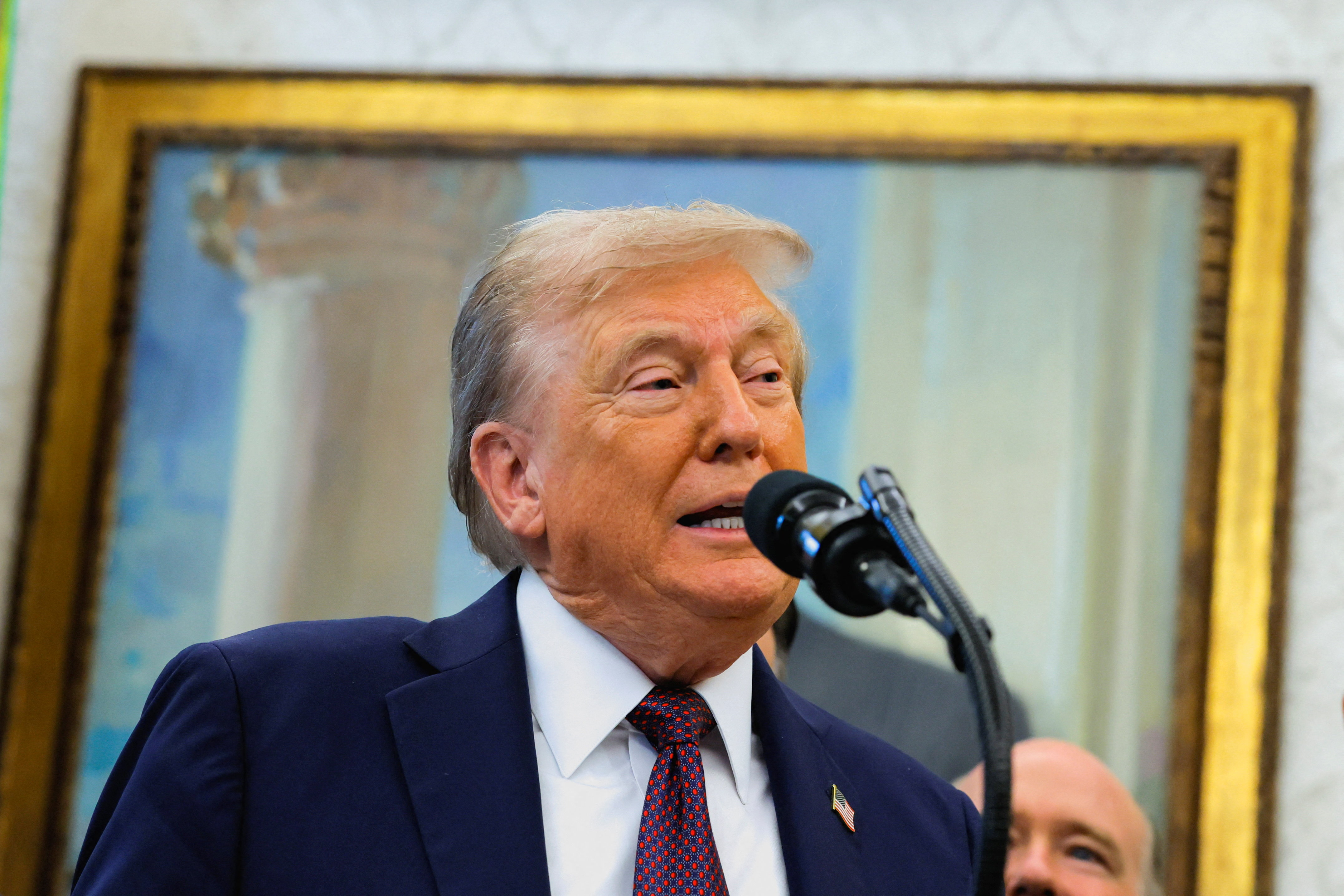 U.S. President Donald Trump makes announcement at the White House