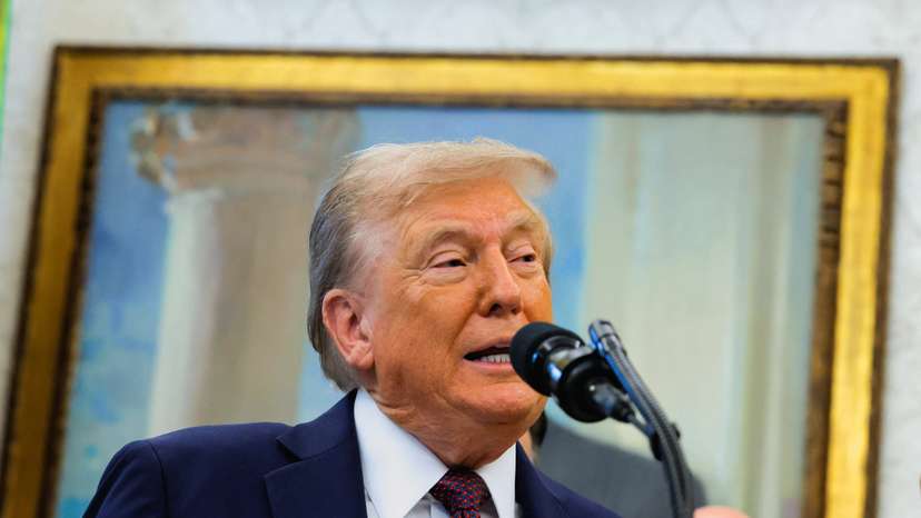 U.S. President Donald Trump makes announcement at the White House