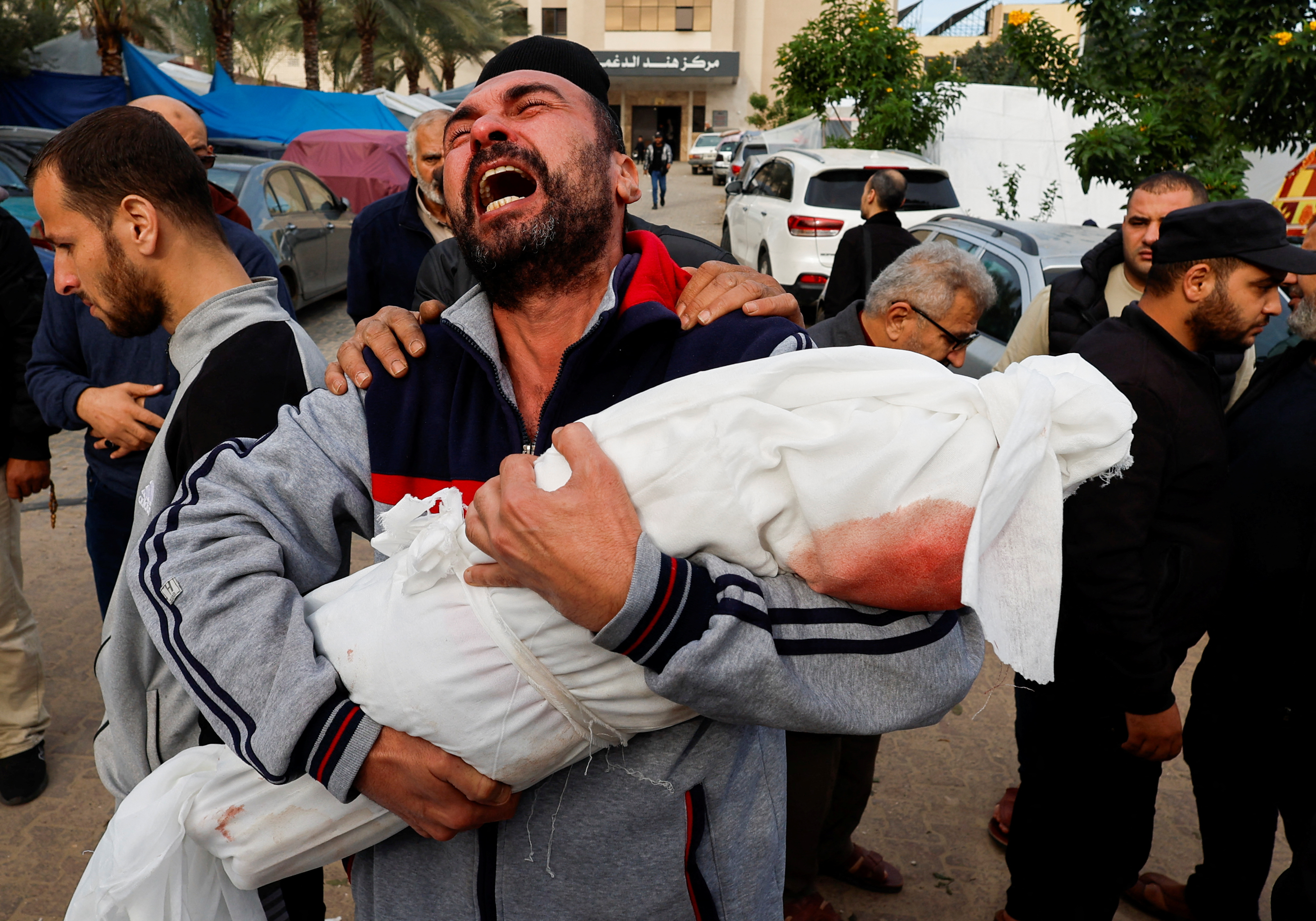 Aftermath of an Israeli strike in Khan Younis