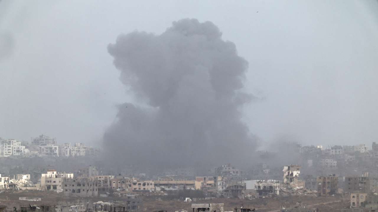 Smoke rises from North Gaza after an explosion