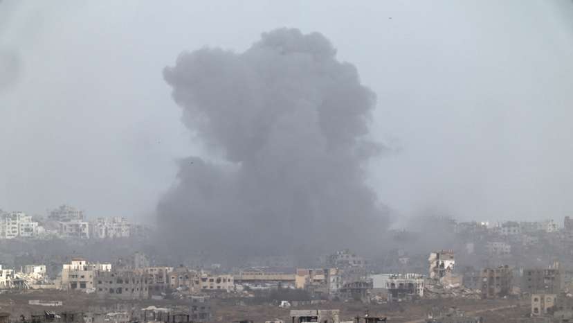 Smoke rises from North Gaza after an explosion