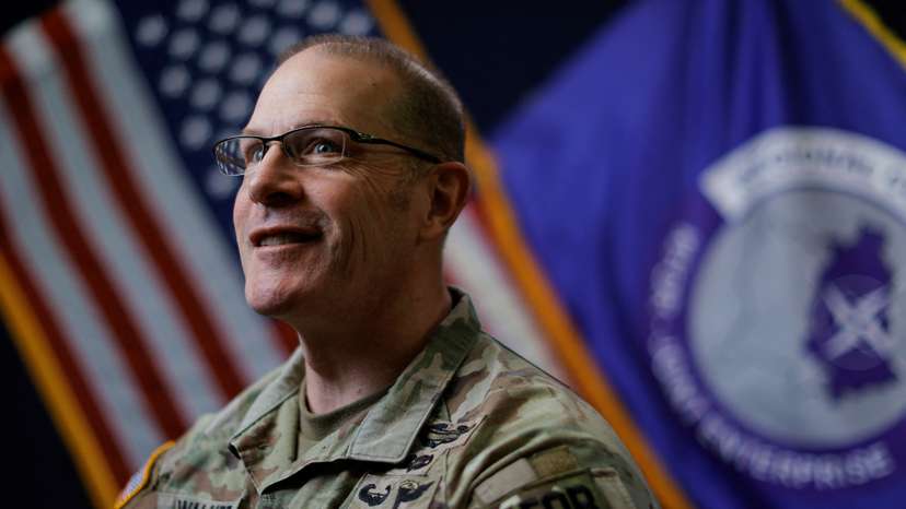 U.S. Col. Ross Walker, Commander of KFOR Regional Command East, in Sojevo