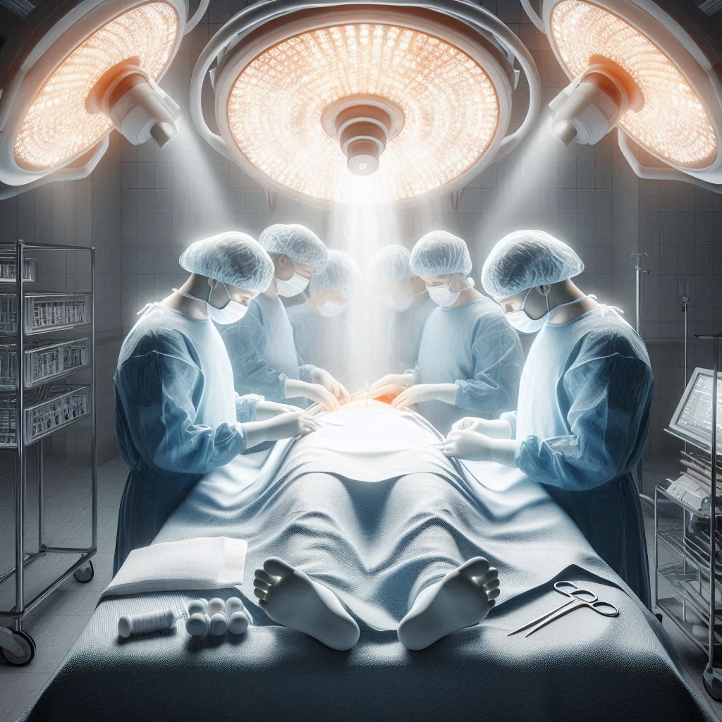 near real image of doctors in a surgery theatre