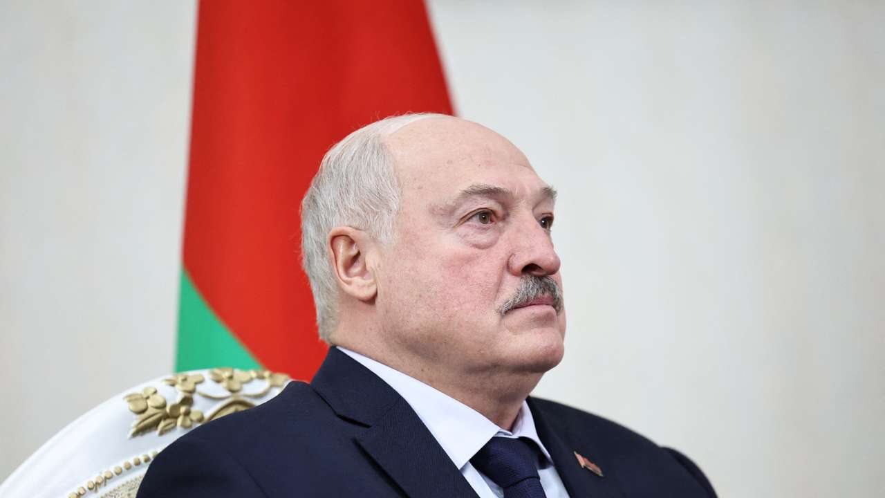 Russian President Putin meets with Belarusian President Lukashenko in Bishkek