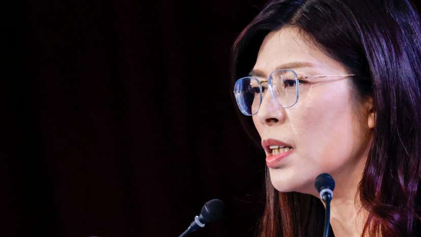 Cheng Li-wun, the new chairwoman of Taiwan's largest opposition party the Kuomintang