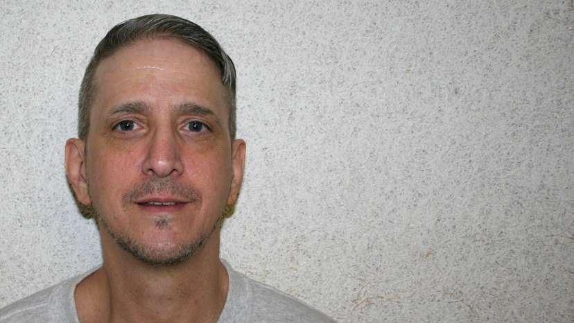 FILE PHOTO: Oklahoma death row inmate Richard Glossip poses for a photograph taken by his attorney in 2016
