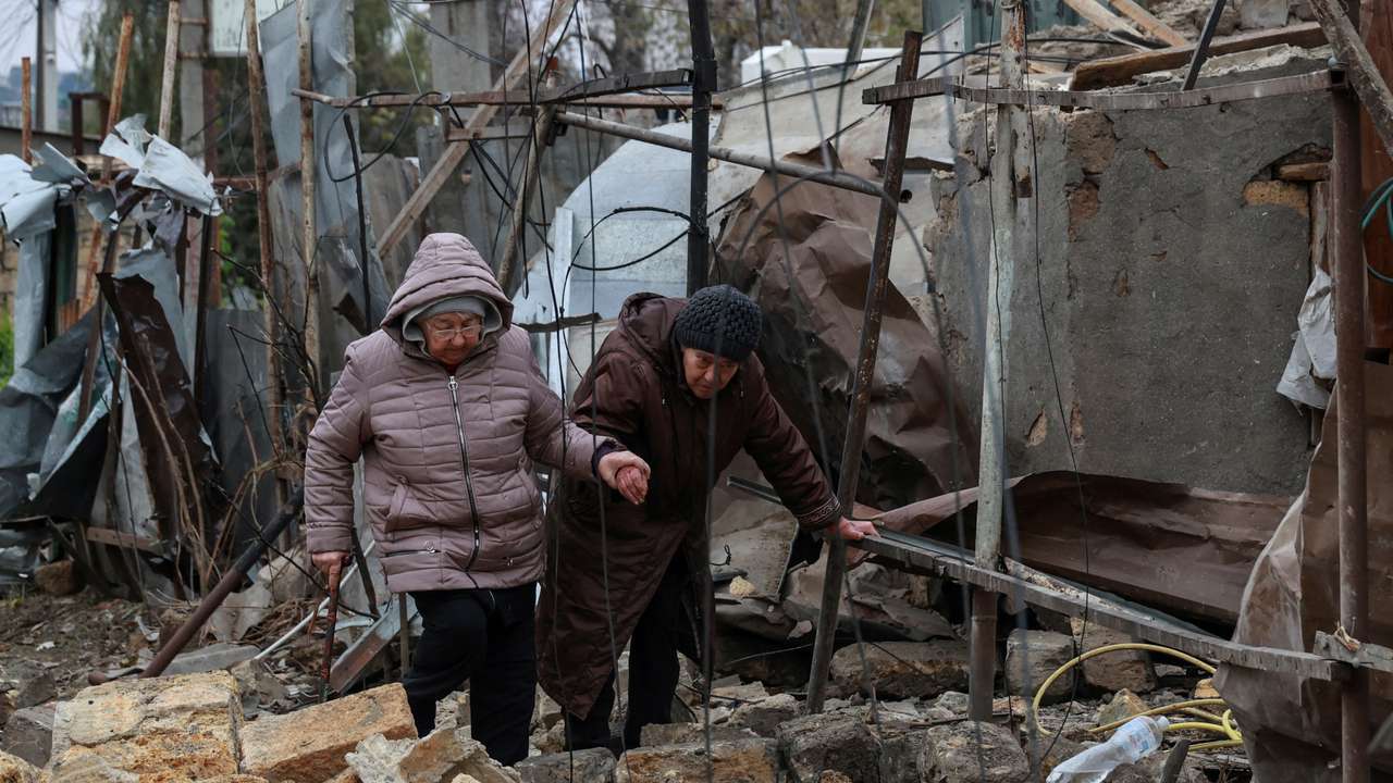 Aftermath of a Russian drone attack in Odesa