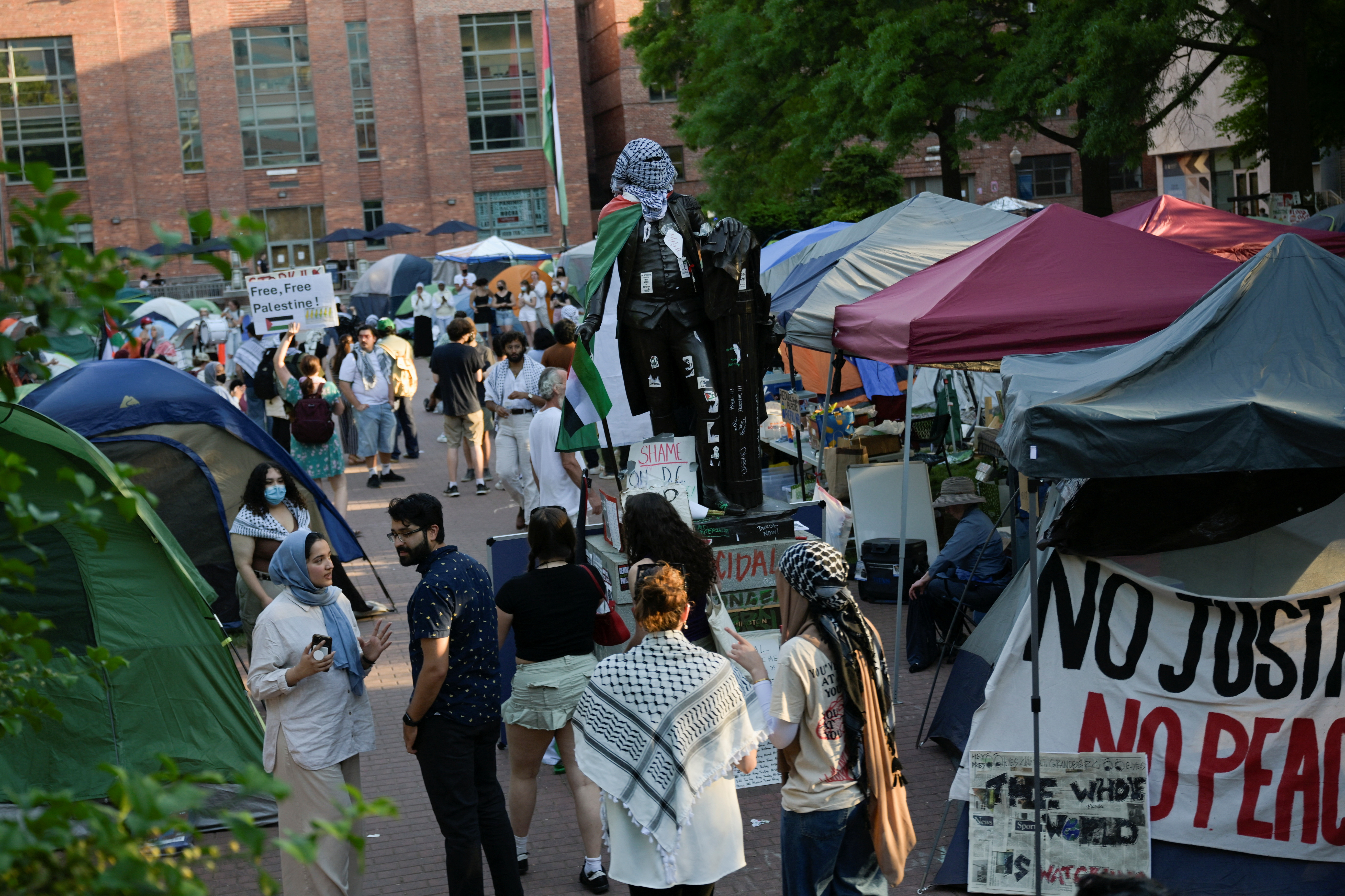 FILE PHOTO: Pro-Palestinian encampment at George Washington University