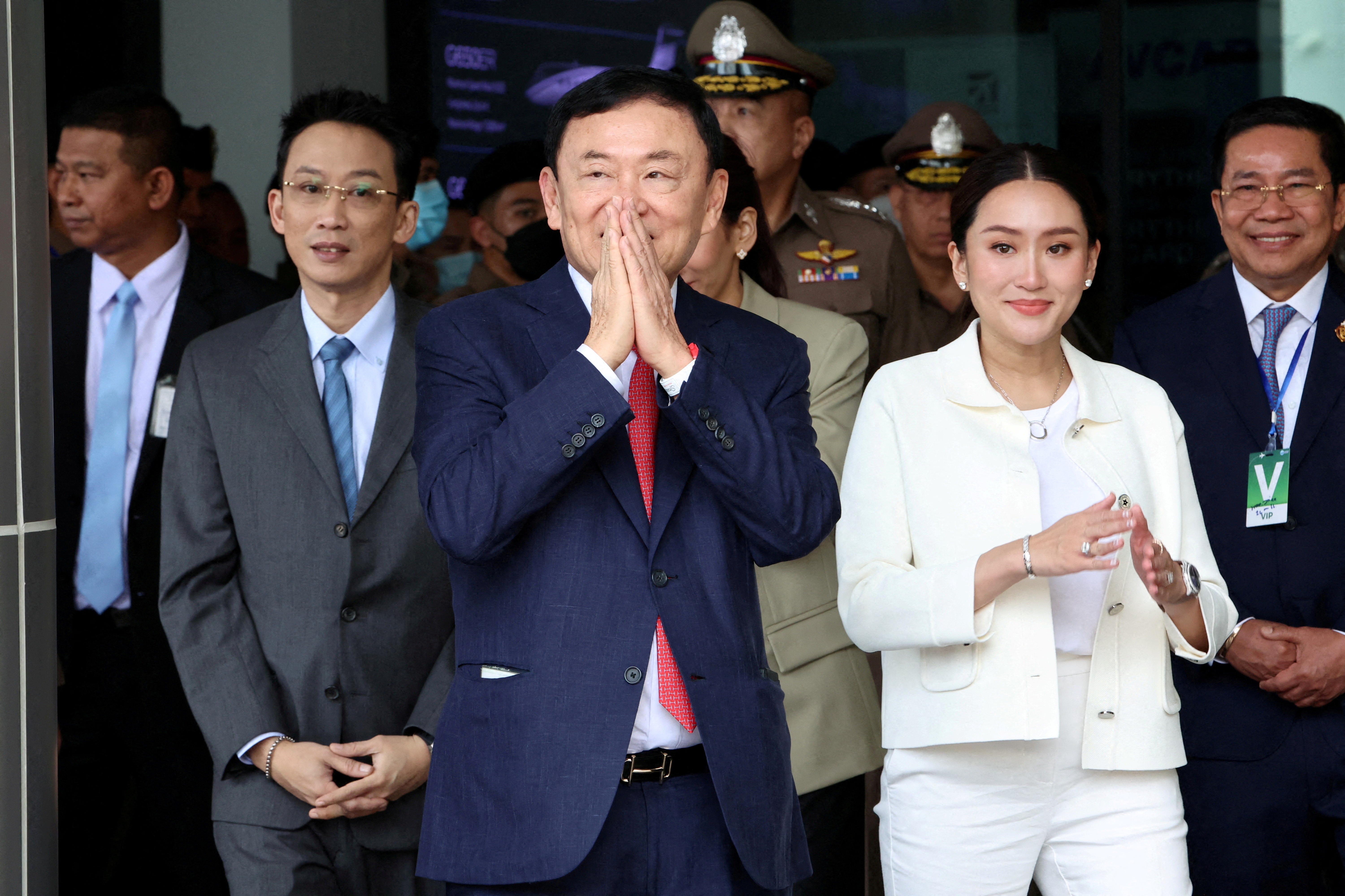 FILE PHOTO: Exiled former PM Thaksin returns to Thailand