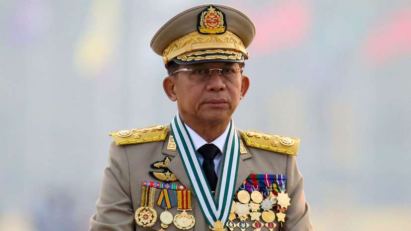 FILE PHOTO: Myanmar junta chief Senior General Min Aung Hlaing