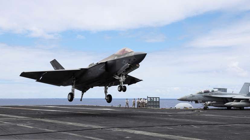 FILE PHOTO: An F-35 jet is shown in military exercises south of Hawaii