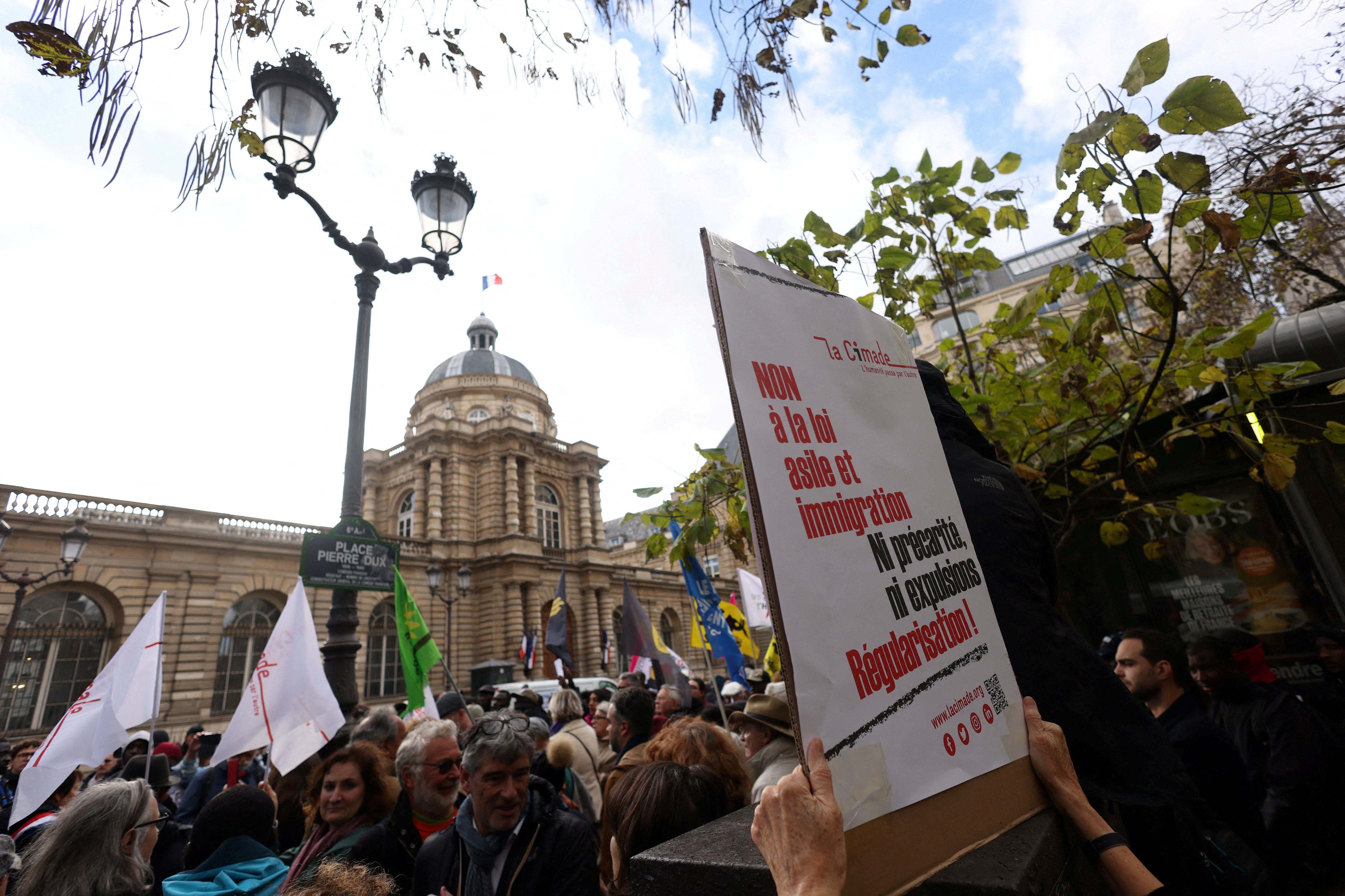 FILE PHOTO: Debate on immigration law starts at the French Senate in Paris