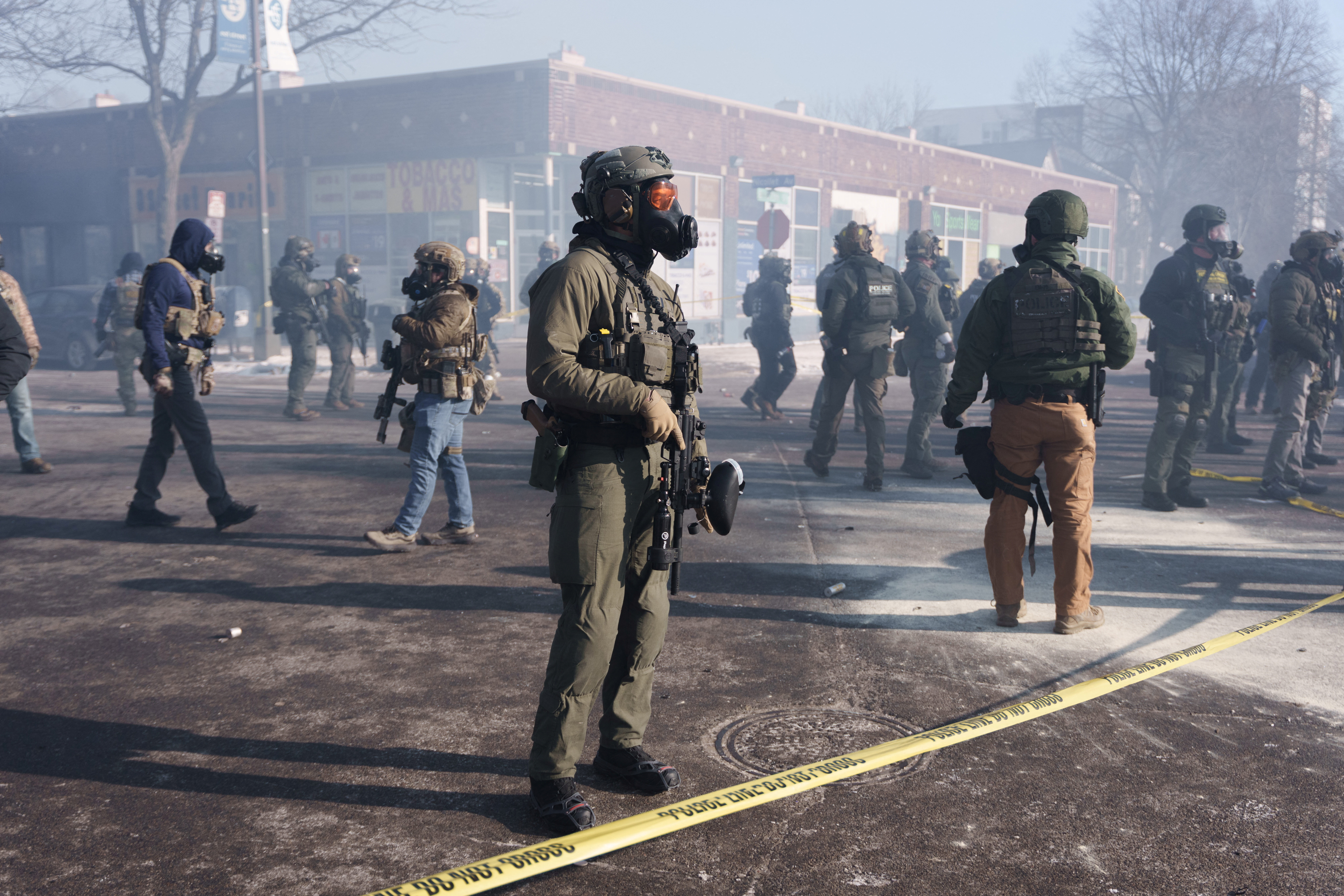 Protest after federal agents fatally shot a man while trying to detain him, in Minneapolis