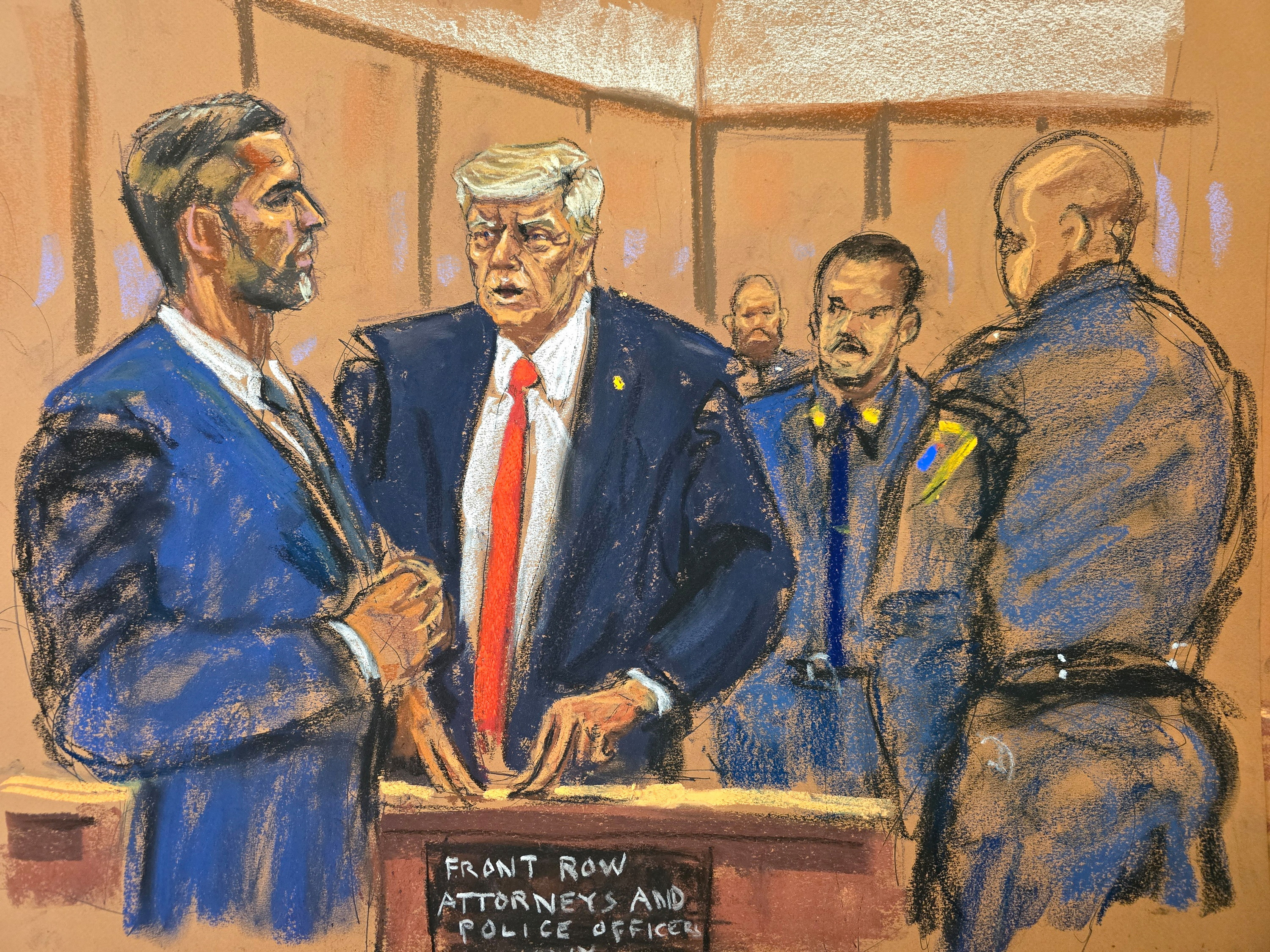 Former U.S. President Donald Trump appears at court in New York