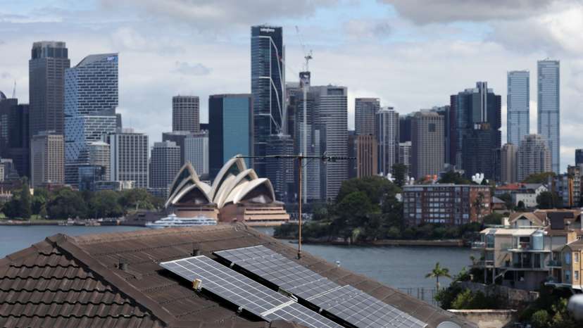 Solar panels on the roof of a residential property in Sydney