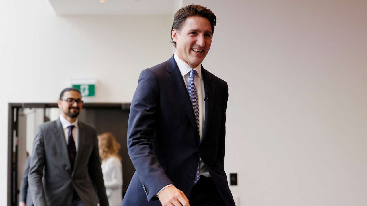 Canada's Prime Minister Justin Trudeau takes part in a climate change conference in Ottawa