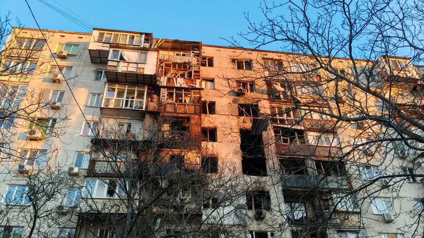 Russian drone strike in Odesa