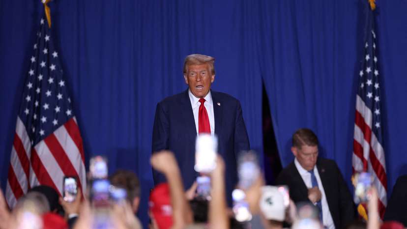 Republican presidential nominee Trump holds a rally in Saginaw