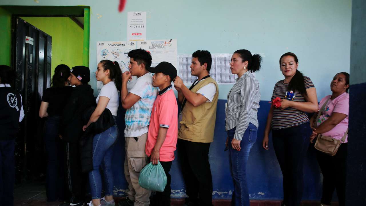Residents head to vote in a rural town a week after election day, in San Antonio de Flores