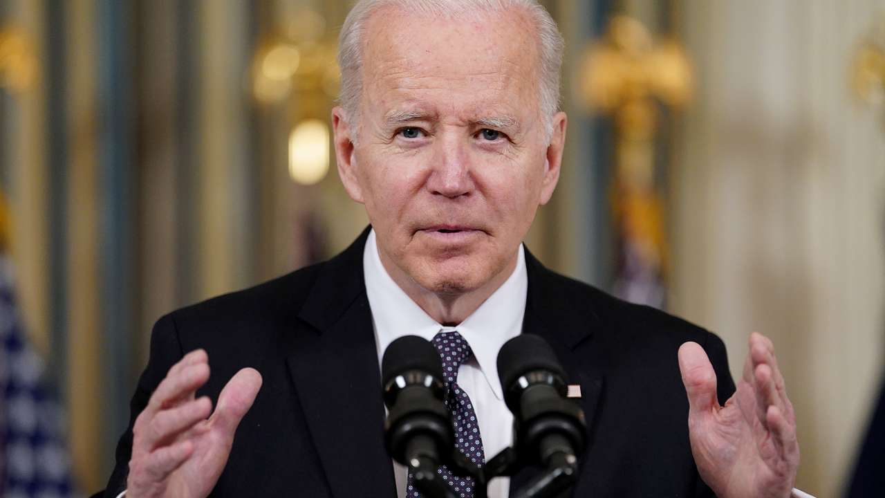 U.S. President Joe Biden announces proposed budget for fiscal year 2023 at the White House in Washington