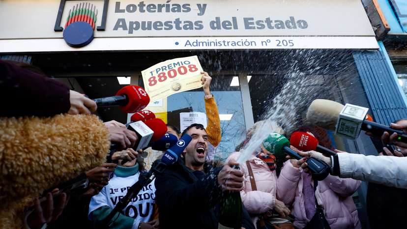 Christmas lottery "El Gordo" (The Fat One) in in Madrid