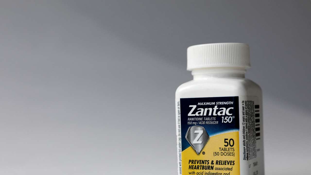 FILE PHOTO: A bottle of Zantac heartburn drug is seen in this picture illustration