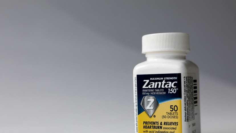 FILE PHOTO: A bottle of Zantac heartburn drug is seen in this picture illustration